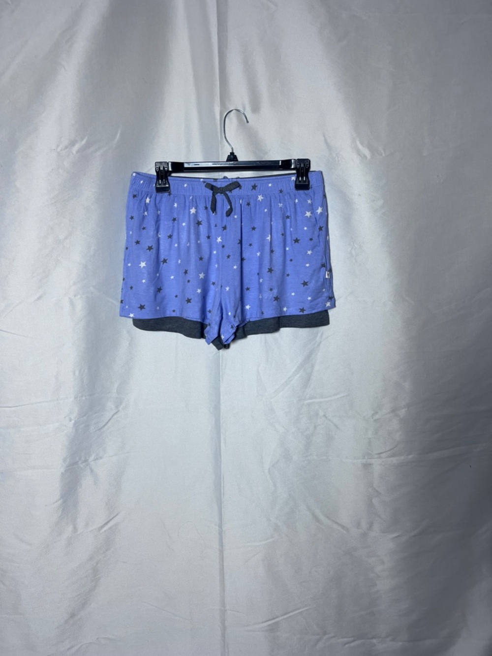 Star Print Lounge Shorts in Lavender with Charcoal Trim Two  pieses.